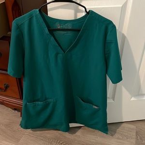 Figs hunter green scrub top XL